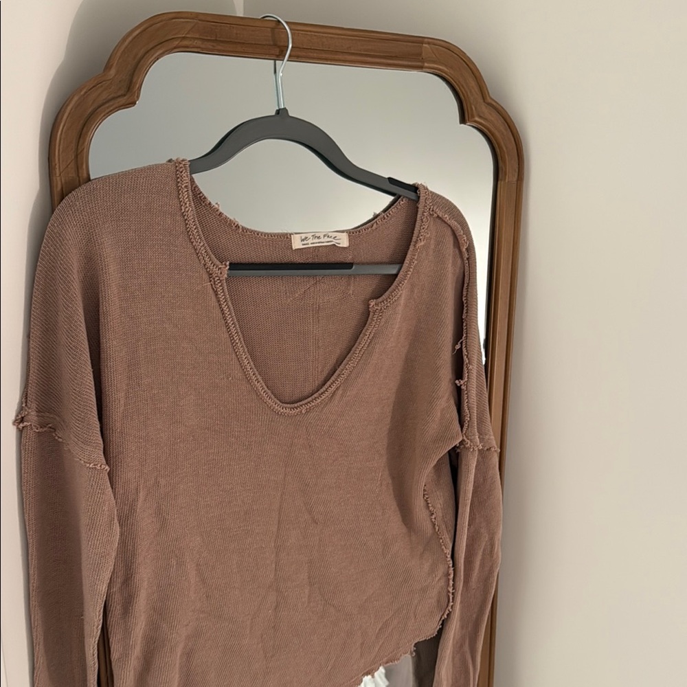 Women's Distressed Brown Top